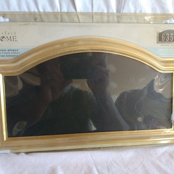New Polished Brass Perfect Home Address Plaque 1-5 Numbers - Picture 1 of 7